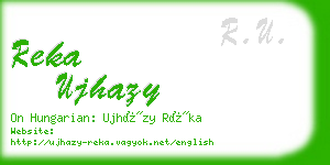 reka ujhazy business card